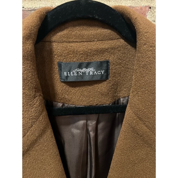 Vintage Linda Allard Ellen Tracy Wool Blend Overcoat - Picture 3 of 10